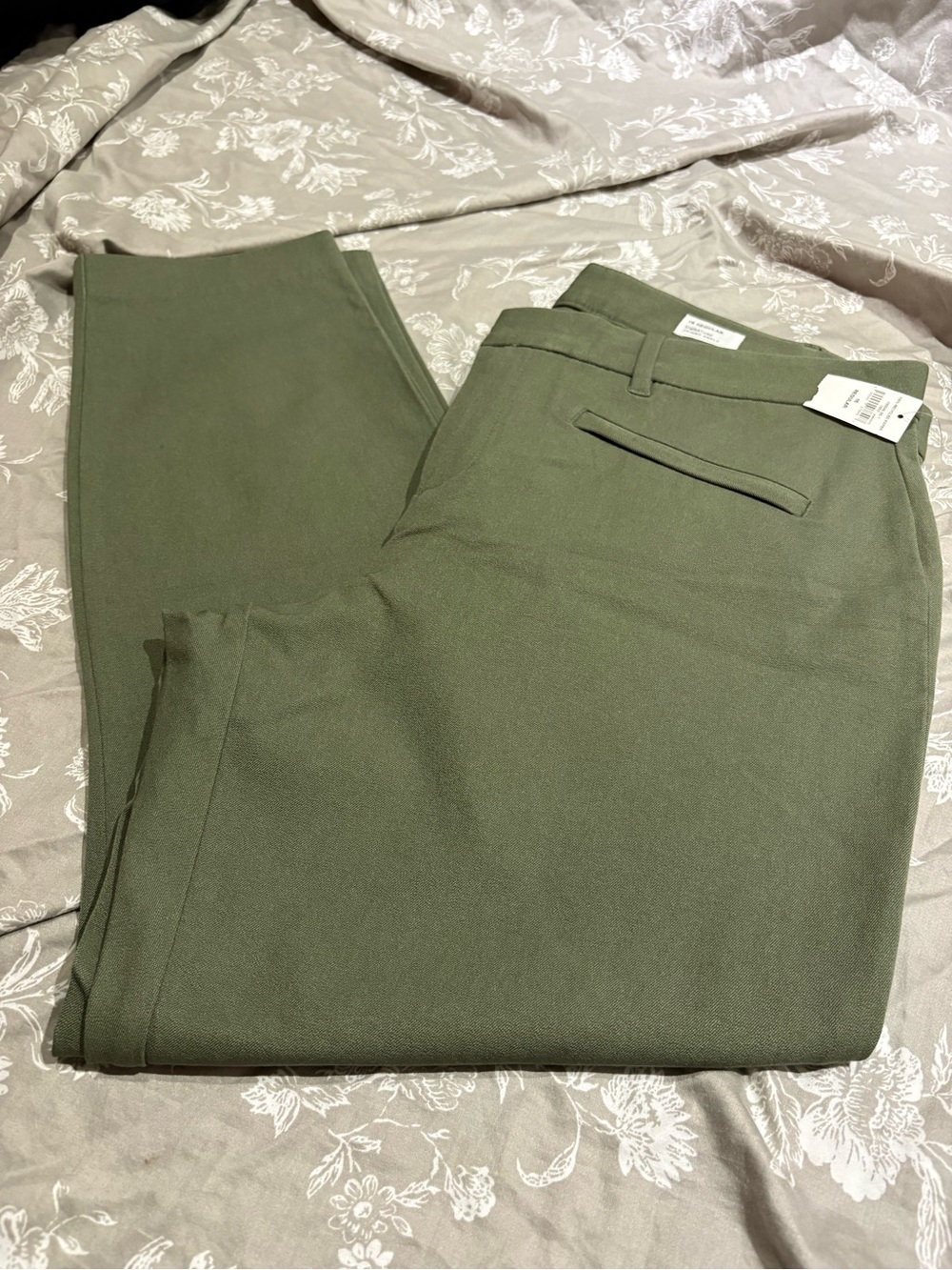 NWT Gap olive green signature skinny ankle pants 16
